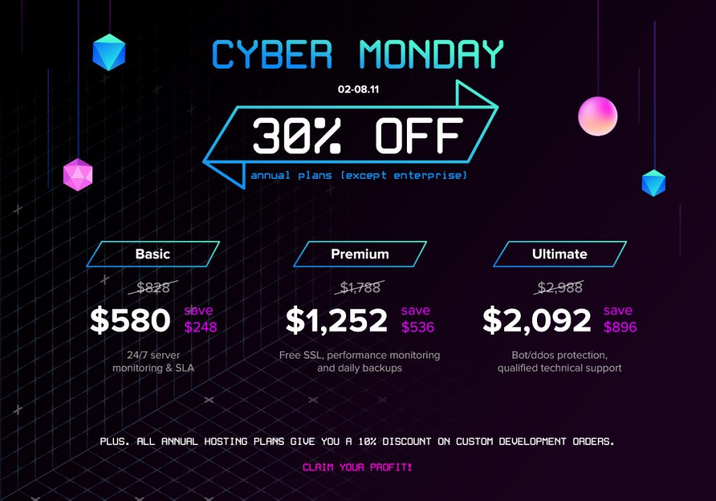 Move Your Business To Cloud With 30% Discount. Cyber Monday Deals!