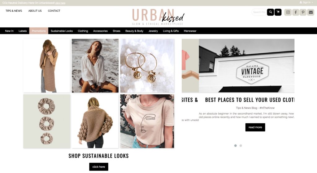 urbankissed.co.uk, a CS-Cart built eCommerce website