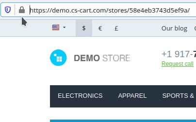 Check the CS-Cart storefront