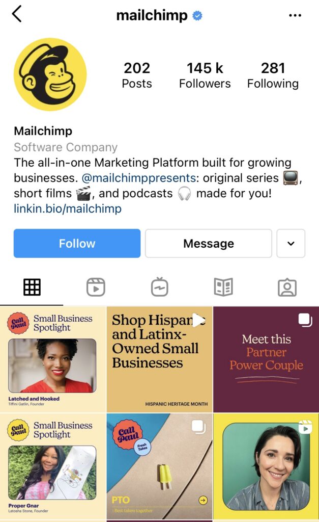 And Mailchimp creates their feed in corporate colors. 