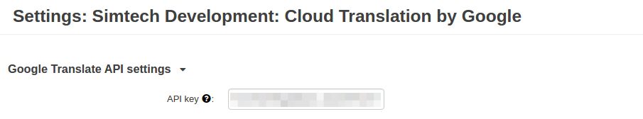 Where to insert Google Translation API Key