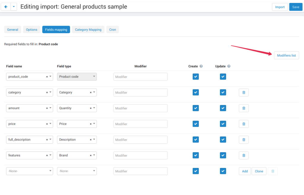 XML and CSV Import