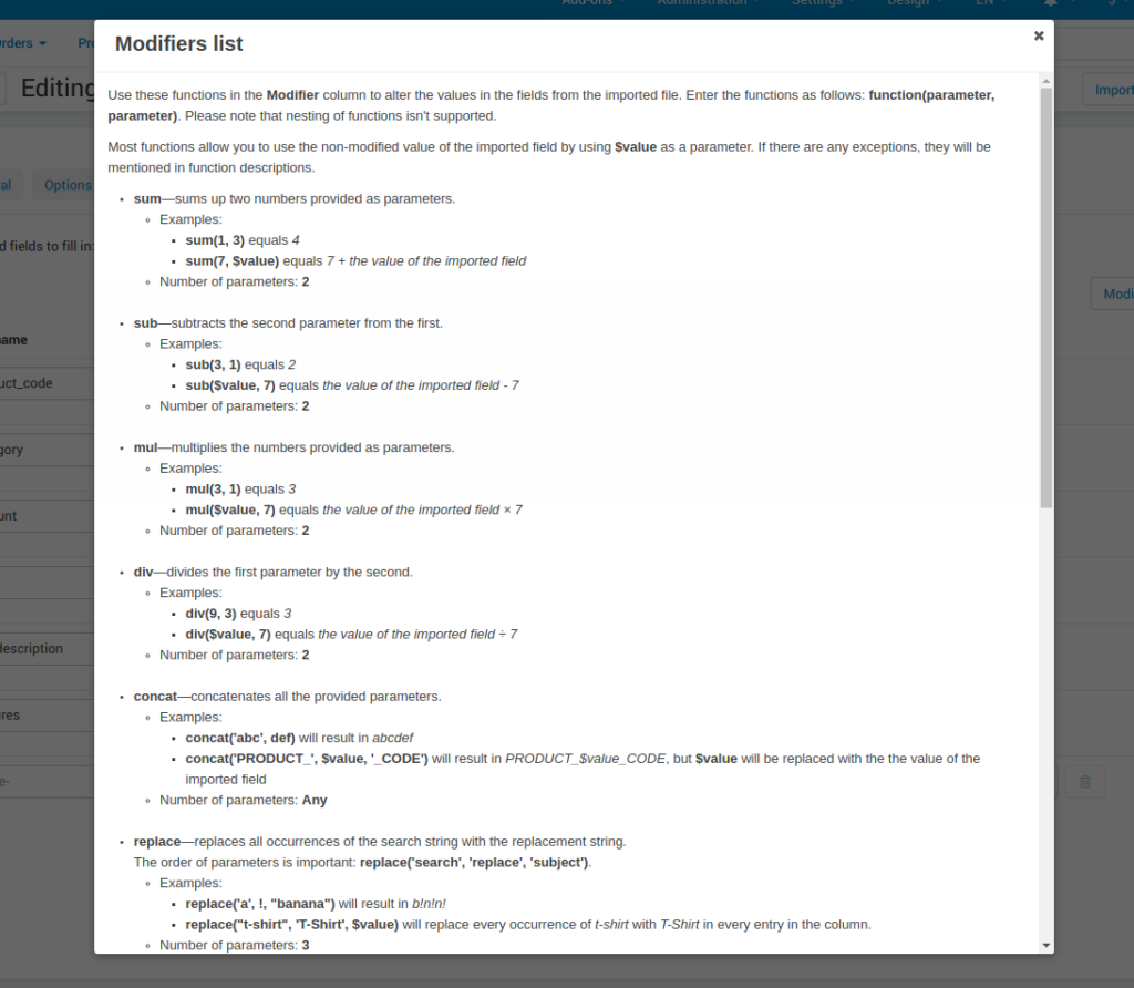 XML and CSV Import