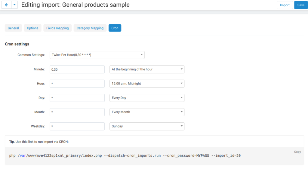 XML and CSV Import