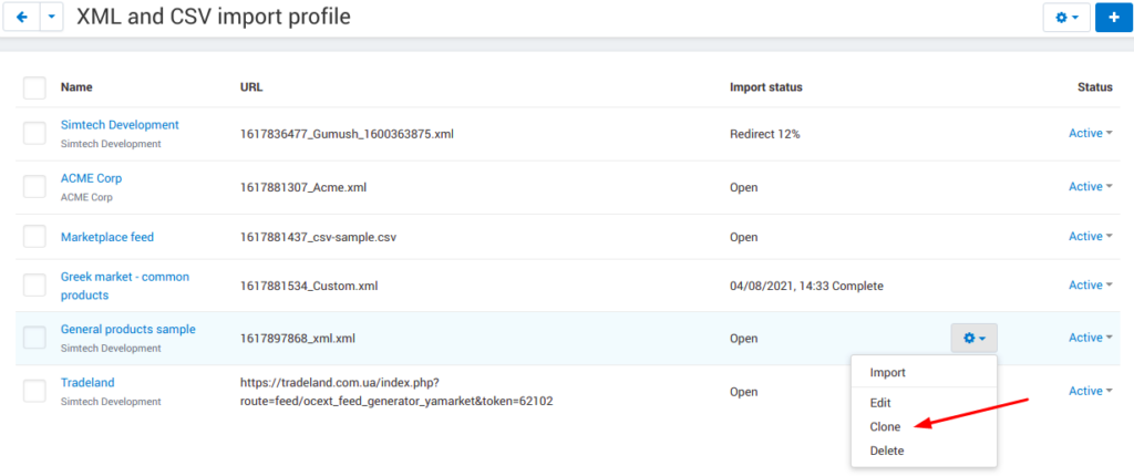 XML and CSV Import