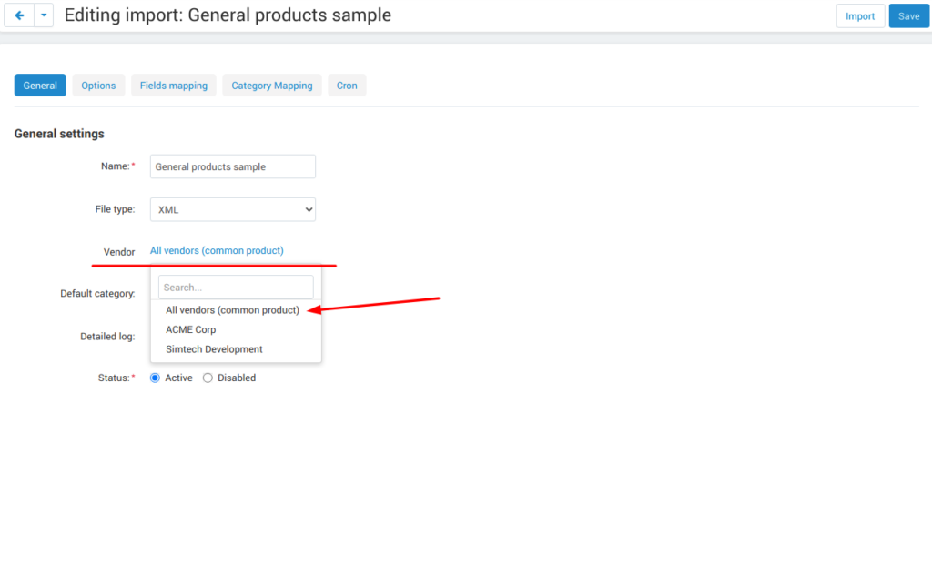 XML and CSV Import