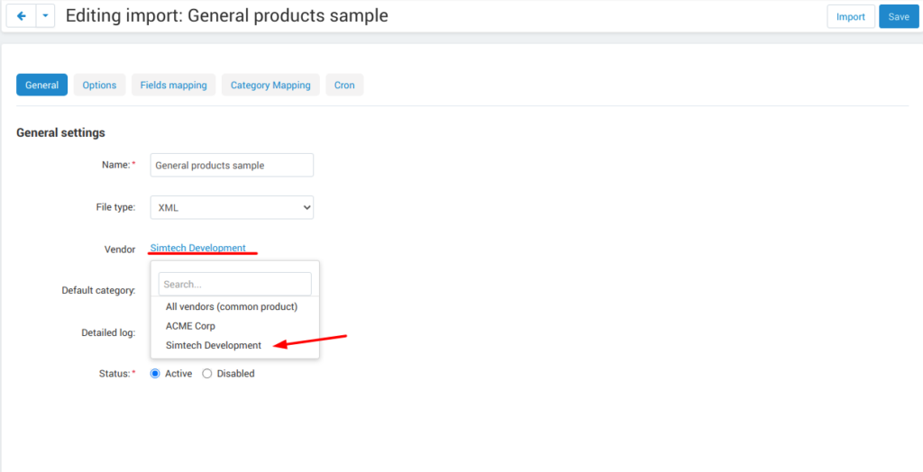 XML and CSV Import