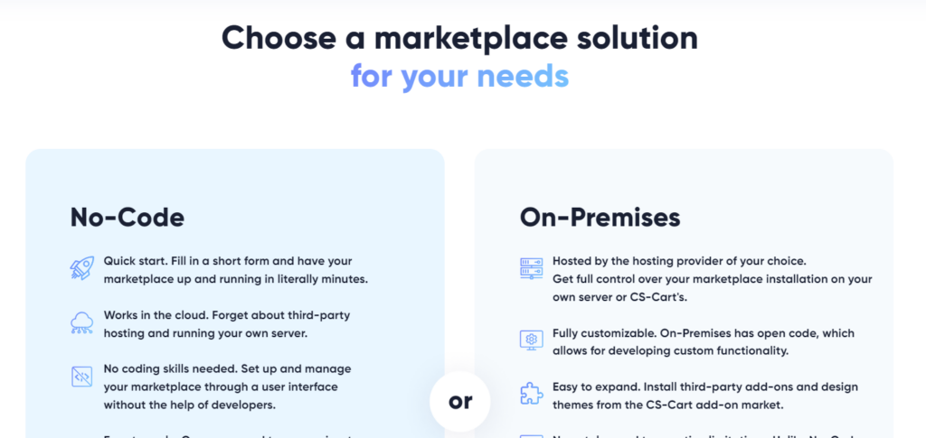 How to choose marketplace solution